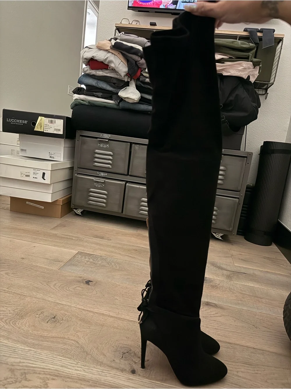 Aquazzura Black Over-the-Knee Stiletto Boots